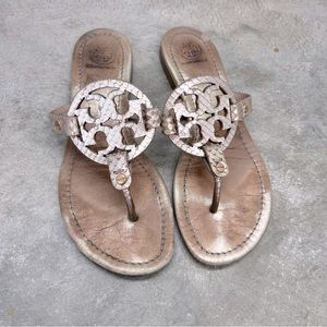 Tory Burch metallic Miller sandal size 7.5